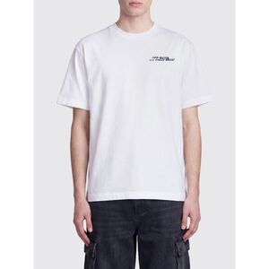 Off-White Men Off-White Cotton Crew Neck T-Shirt